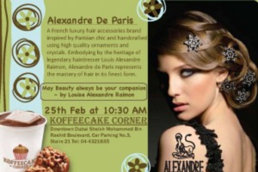 Morning tea meeting. Presentation of new collection of hair accessories by Alexander De Paris